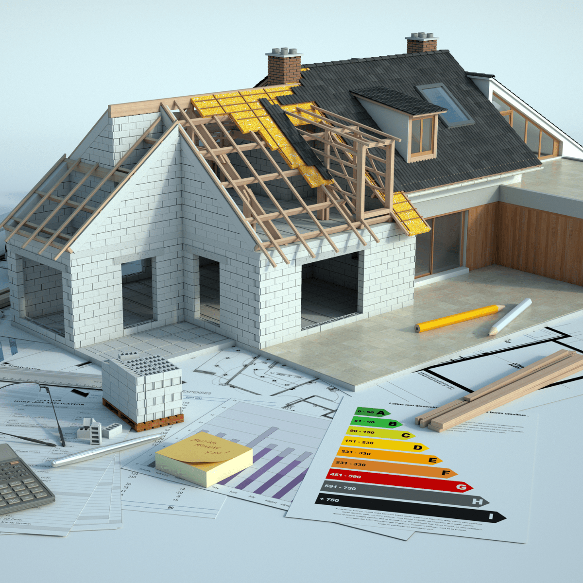 image depicting insulation applications within buildings and construction